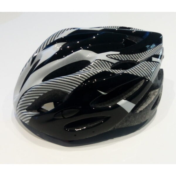 Kask regulowany czarno-biały