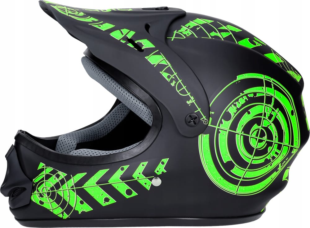 Kask Enduro Hulajnoga Zielony Kask Enduro Hulajnoga Zielony